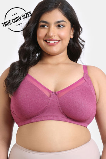 Buy Zivame True Curv Double Layered Non Wired Full Coverage Super Support Bra - Raspberry Radiance